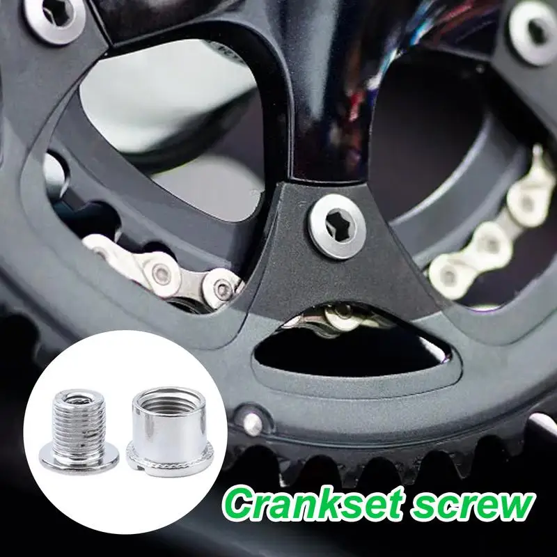 Crank Screws Bike Chainring Screws Crankset Bolts Steel Nut Bicycle Crank Fixing Bolt Lightweight Sturdy For Mountain Bikes