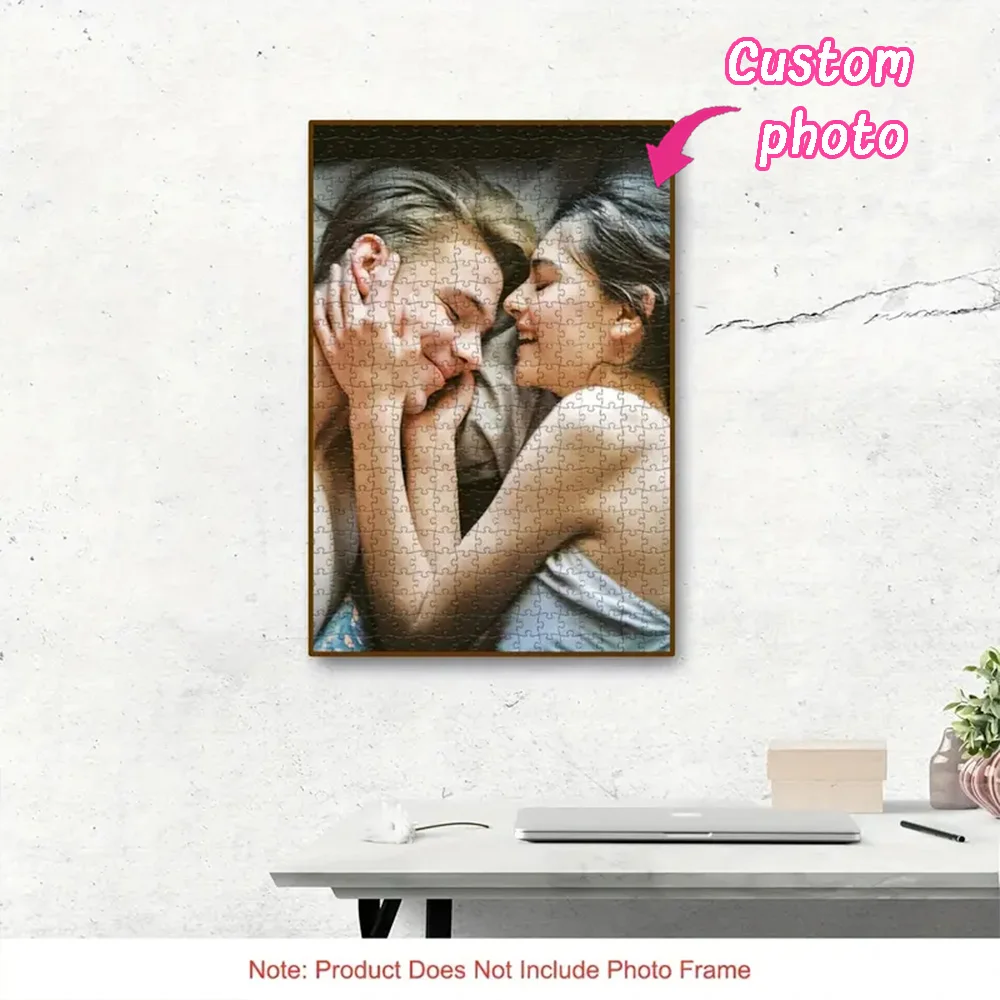 

Деревянный фото-пазл на заказ (35/300/500/1000 элементов) для весеннего домашнего декора, персонализированный фото-подарок для семейного единения и сохранения воспоминаний