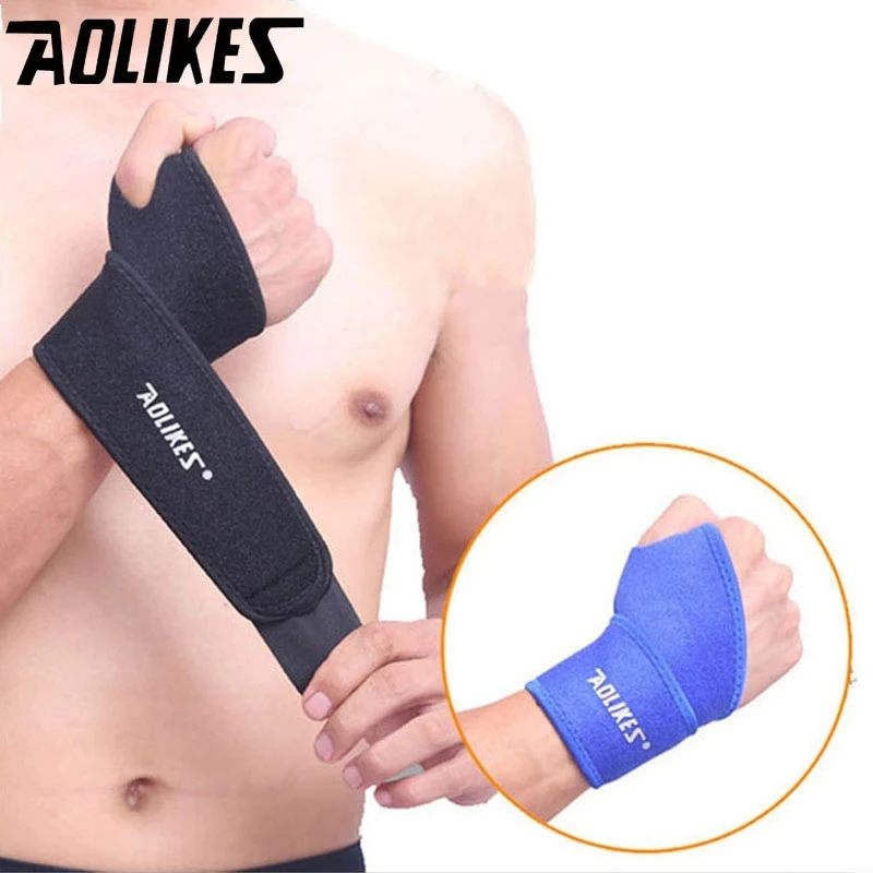 Aolikes 1Pcs Gym Wrist Band Sports Wristband New Wrist Brace Wrist Support Splint Fractures Carpal Tunnel Wristbands for Fitness