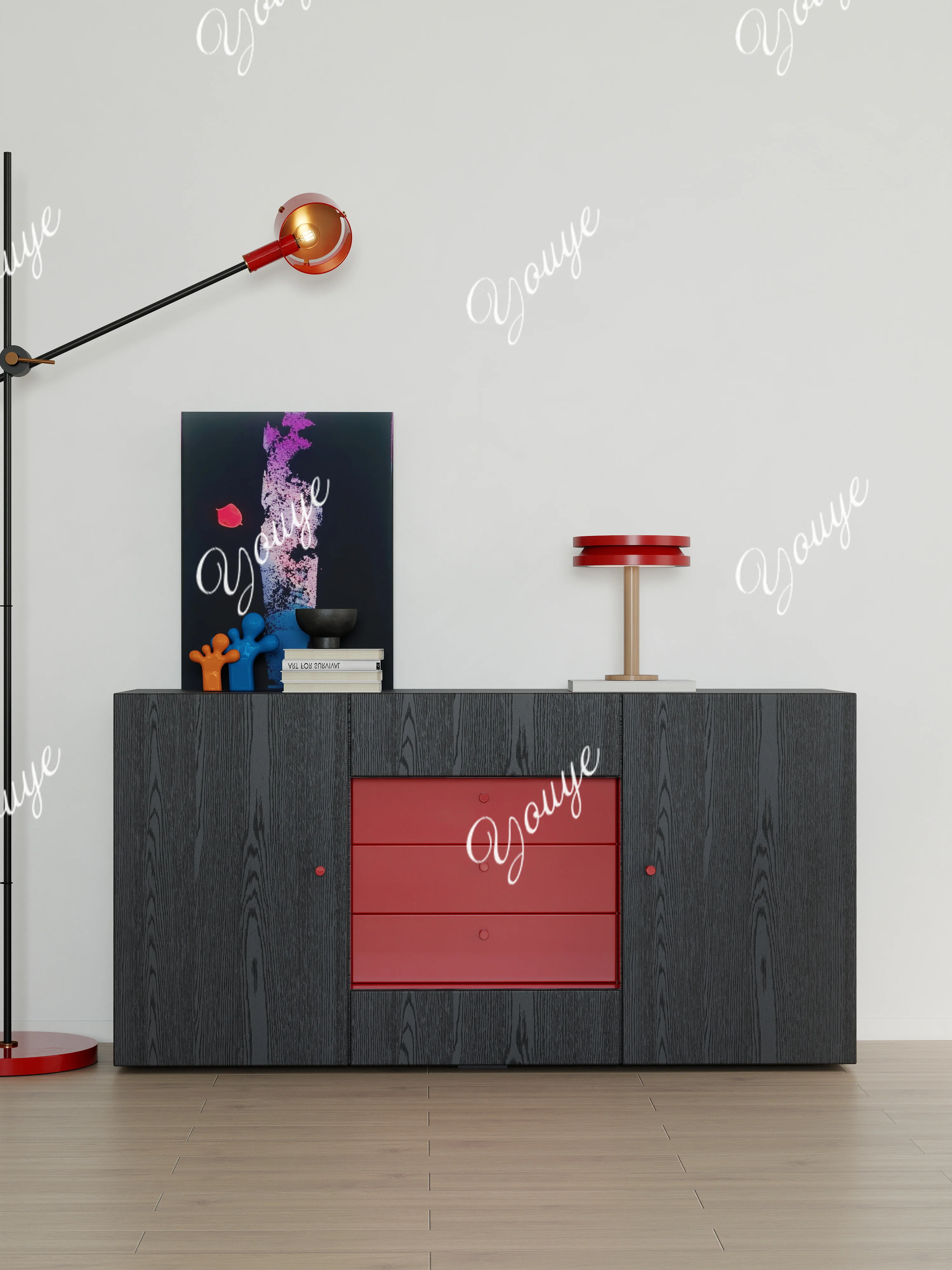 

Итальянский светлый роскошный креативный чехол для хранения вещей, модель дома, прохода, коридора, боковой шкаф Мемфис на крыльце