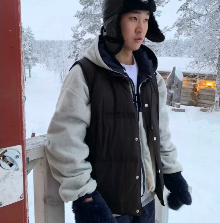 Bla Barnet エイト ダウンベスト 2025 冬 暖かい ホワイトグースダウン ルーズ 多用途 レディース パファーベスト 通勤 スタイリッシュ ロング スリ...