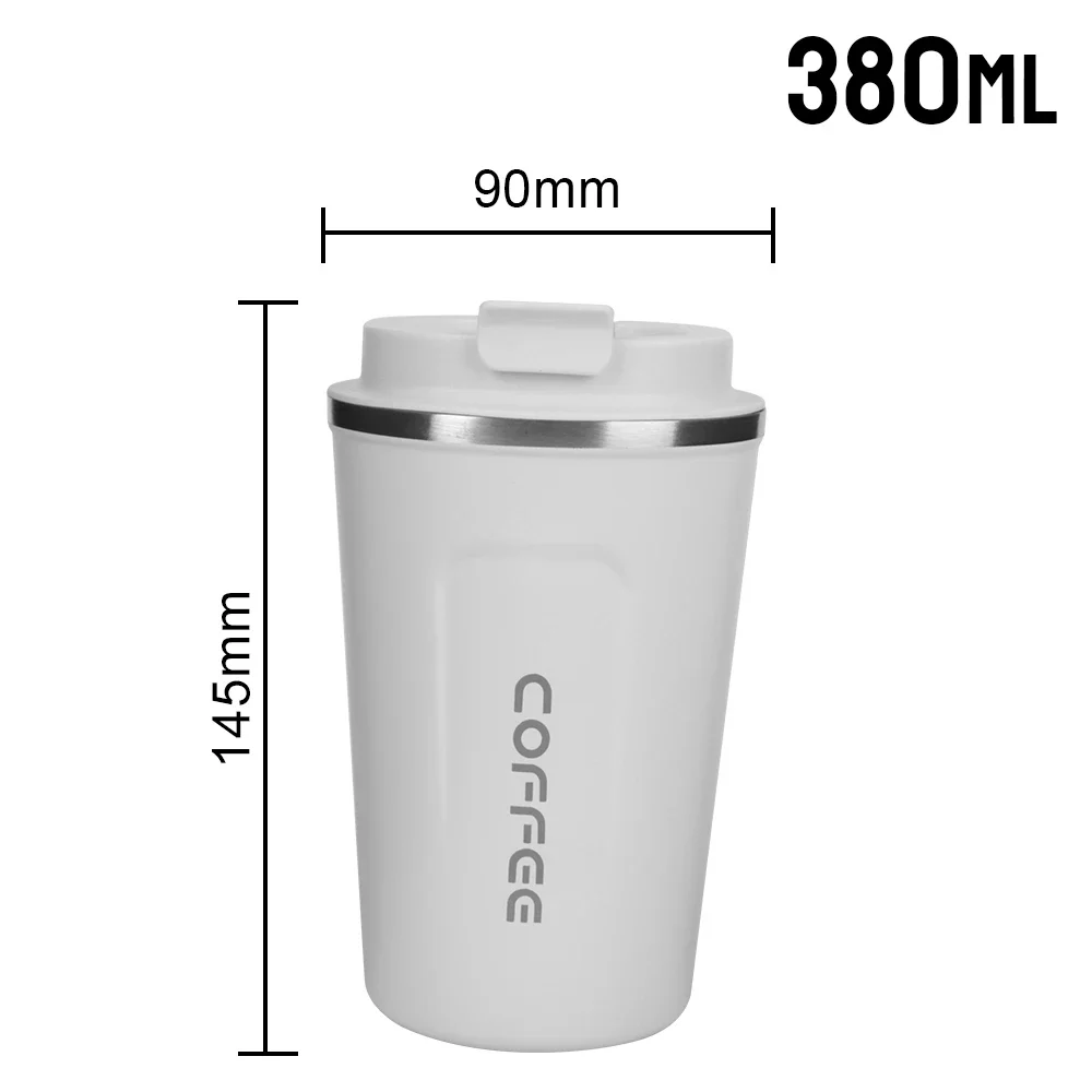 トラベルサーモカップ,ステンレス鋼,お茶用,コーヒーマグ,車用,漏れ防止,水とコーヒー,ダブルカップ,380 510ml