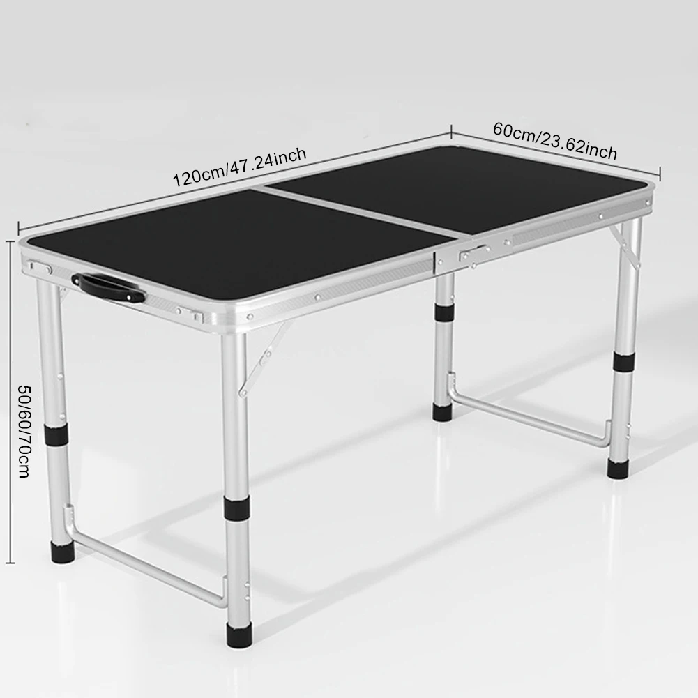 طاولة تخييم قابلة للطي مع مقبض داخلي وخارجي وطاولة طعام محمولة خفيفة الوزن لحفلات النزهة والتخييم والفناء الخلفي #6