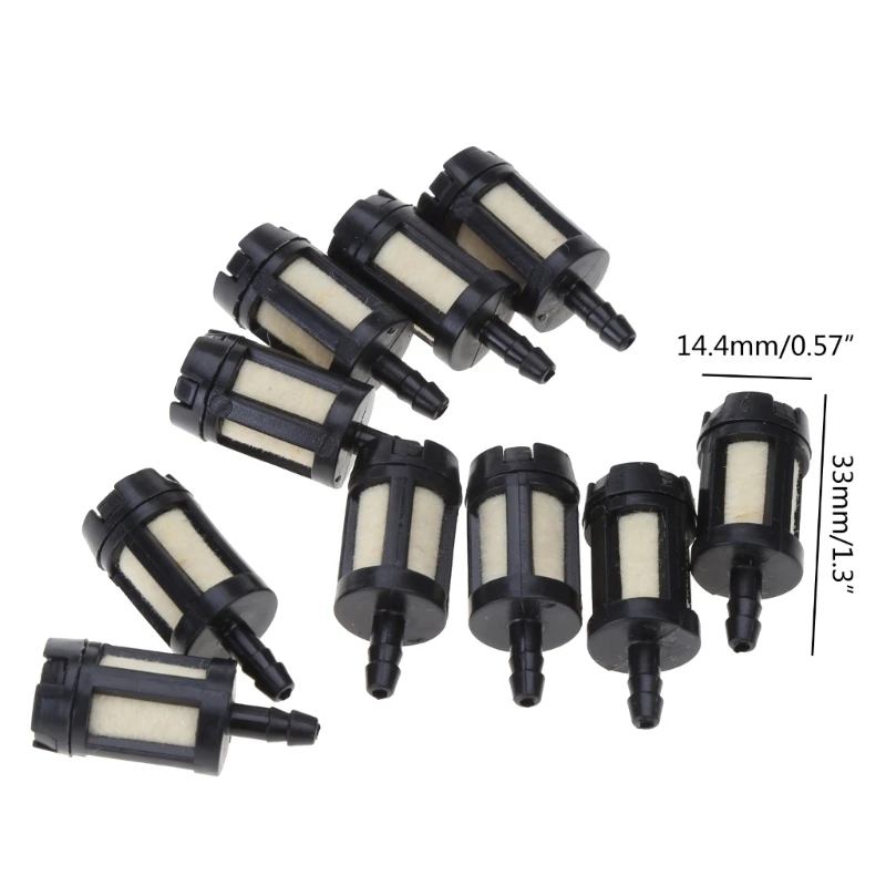 A2UD 10pcs การใช้ FILTER ZAMA ZF-1 ZF1 สำหรับ Poulan McCulloch Tecumseh 410263 420145 Chainsaw Trimmer สวนเครื่องมือ