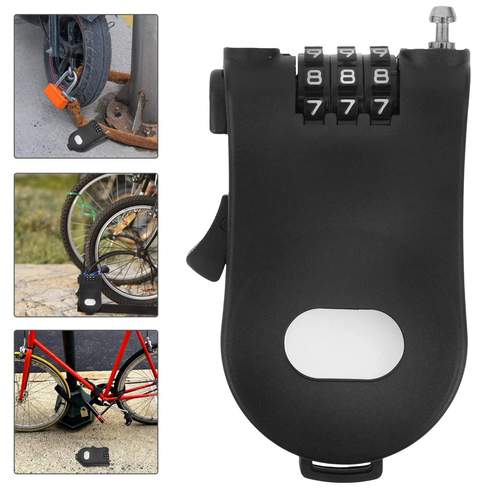 Snowboard Security Lock Retractable Cable Electric Bike Ski Portable Protection Bracket