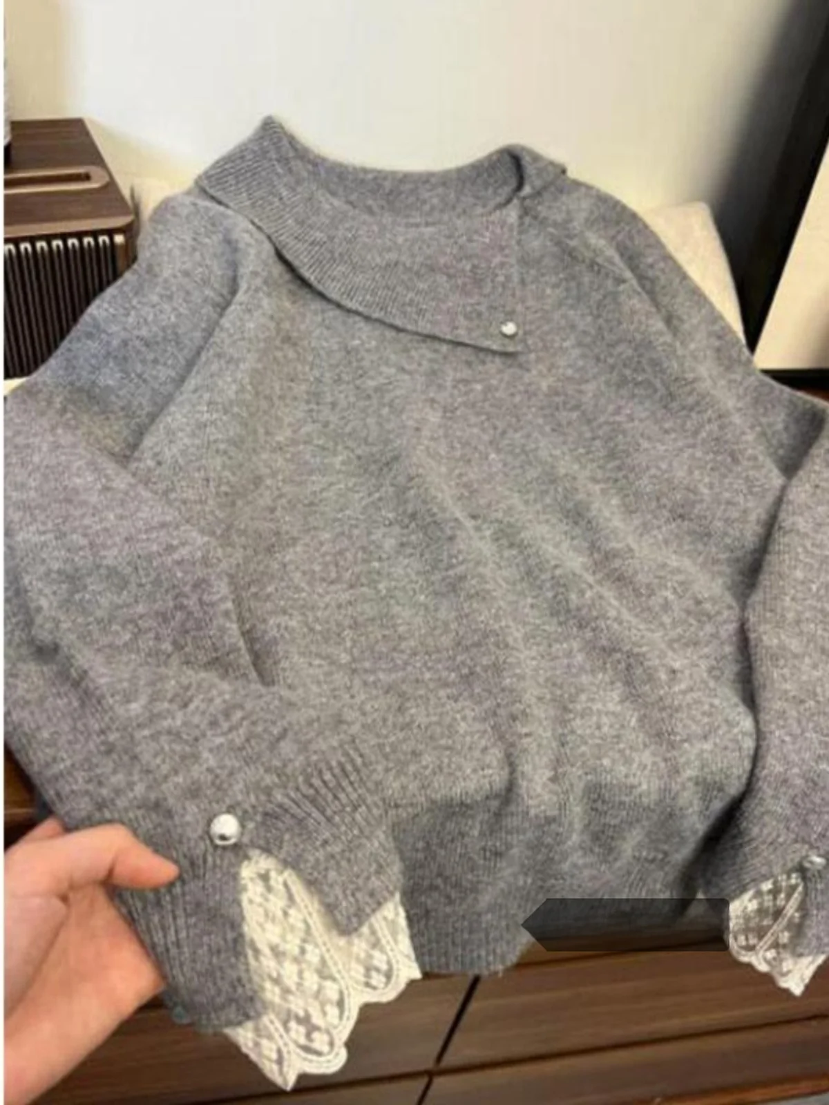 لينة Plu الدب المخملية طوق محبوك سترة المرأة الشتاء Sle العلوي طويل Sve الدافئة الحرارية الأساسية ملابس داخلية #1