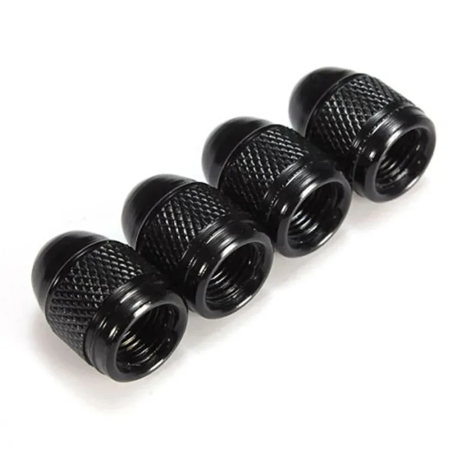 

4pcs Auto Tires Aluminum Stem Caps Bullet Car Truck Air Port Cover Tire Rim Valve Wheel Stem Cap Black Exterior Car Accessories