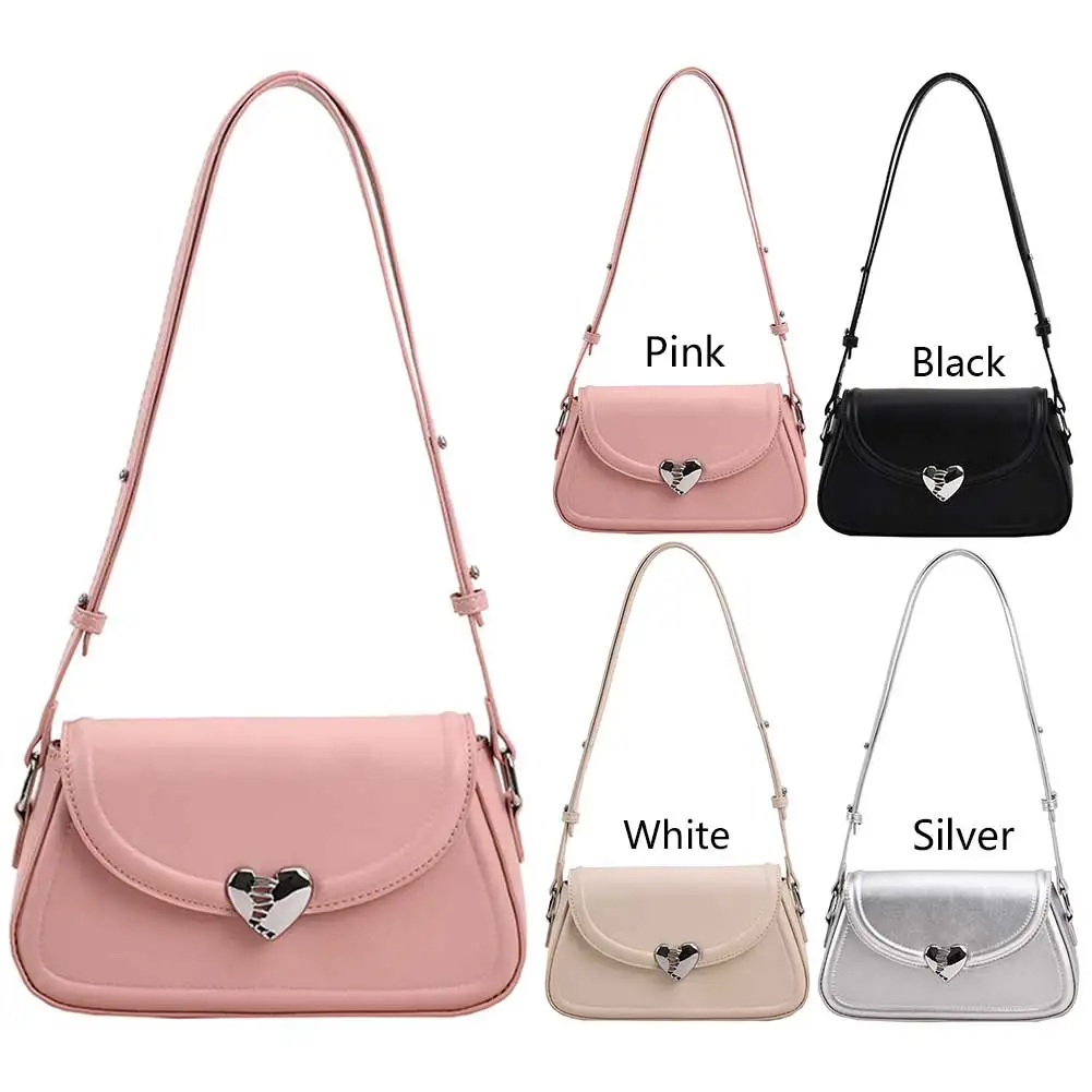 

Women Shoulder Female Bag with Adjustable Shoulder Strap PU Crossbody Bag Work Satchel Bag for Daily Office Use Solid Color Bag