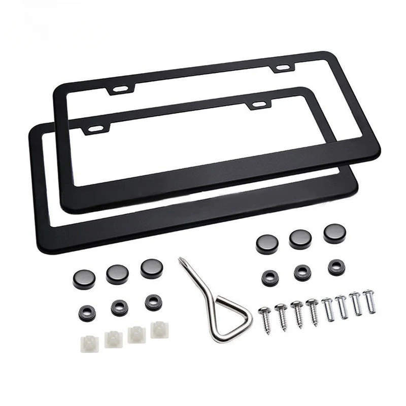 

Amazon American license plate frame stainless steel modified automotive supplies