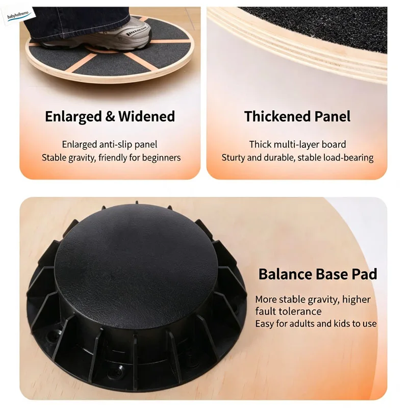 Round Non-Slip Wobble Balance Board, 39.5 cm