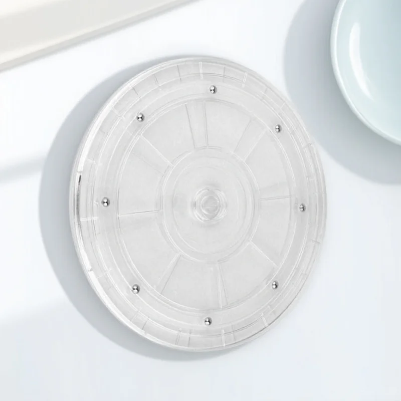 قرص دوار دائري من الأكريليك الشفاف يدور 360 درجة، حامل توابل المطبخ، منظم شفاف #6