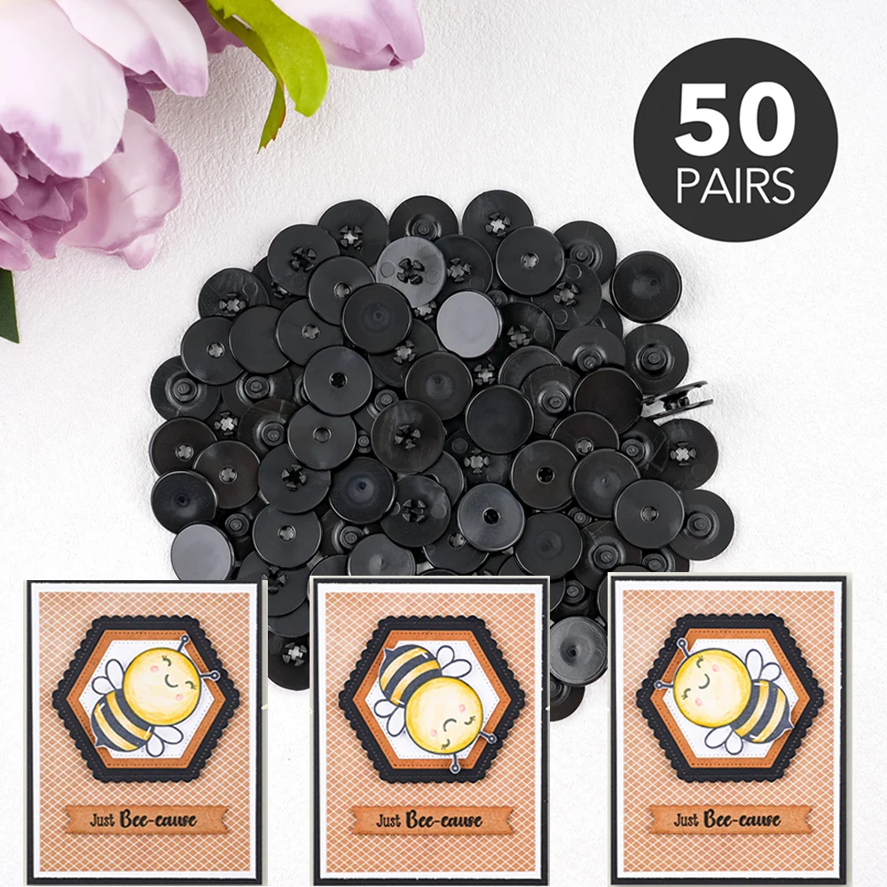 50Pairs Snap'n Slides for Making Slider Card Spinner Swing Arm Cards Round Interlocking Disks,Interactive Elements Snap and Spin