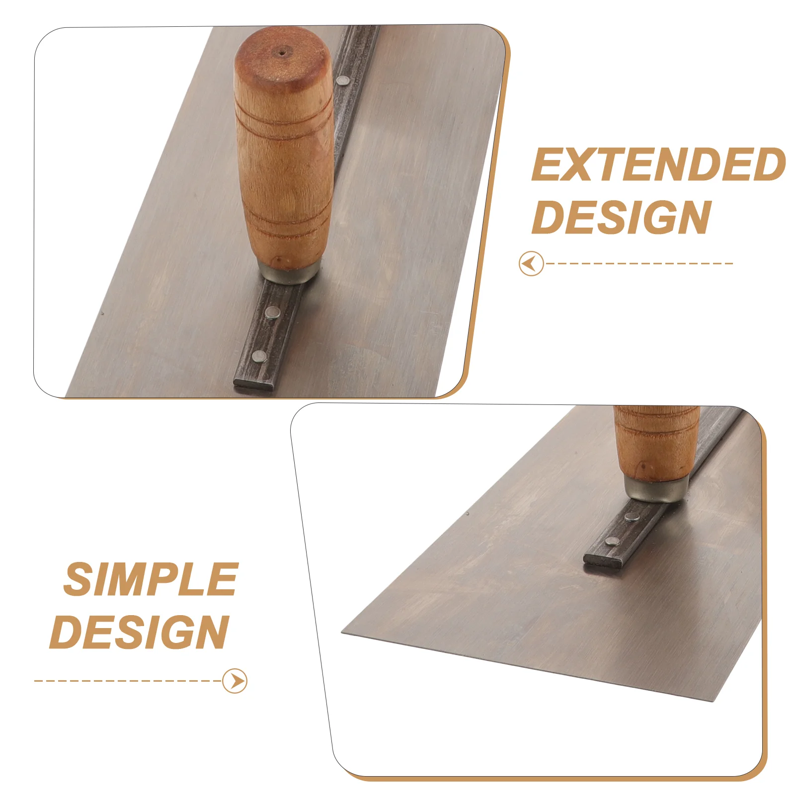 

Dual Handles Heavy Duty Hand Wood Handle Concrete Cement Masonry Finishing Tool For Painting Wall Large Area Professional Use