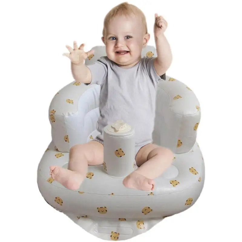 Baby Inflatable Seat Portable Beach Chair Baby Shower Chair For 336 Months Toddlers Comfortable Tall-up Back To Prevent The Baby