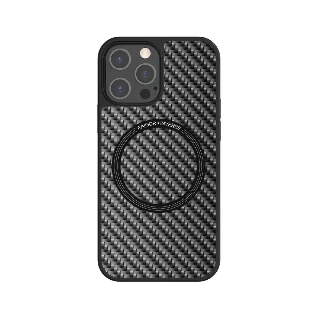 Magnetic Real Matte Carbon Fiber Soft TPU Phone Case for iPhone 13 Pro iPhone 13 Pro Max Shell MagSafe Wireless Charging