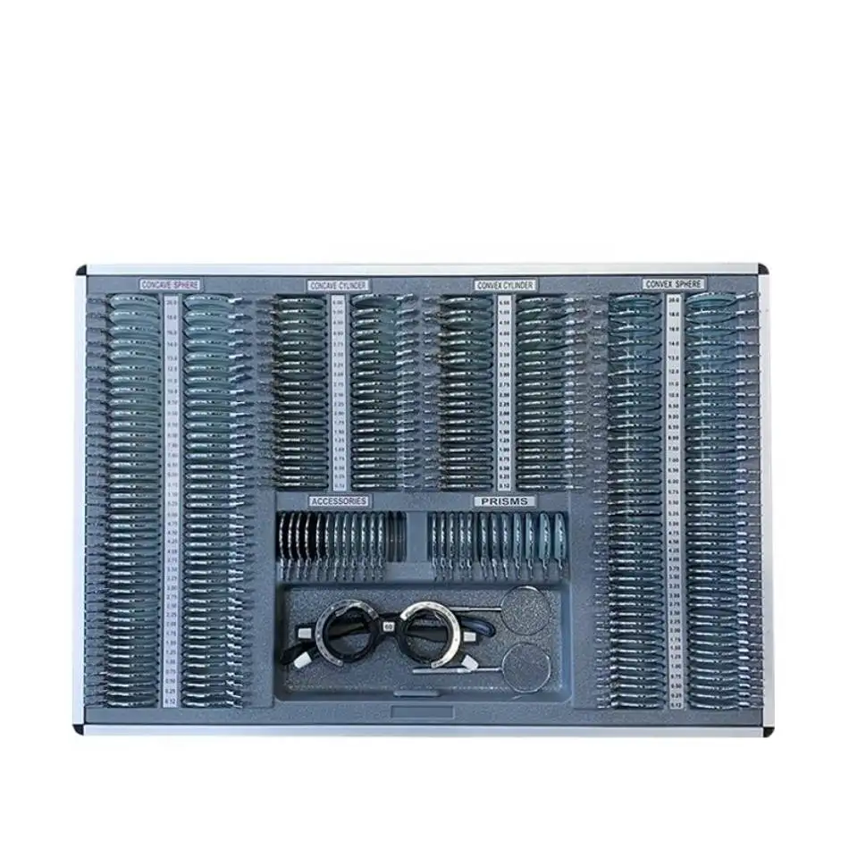 

Набор оптического оборудования, 266 шт., пробный чехол для линз с цветным металлическим кольцом, оптика премиум-класса, инструменты, набор для тестирования линз оптометрии, оптика