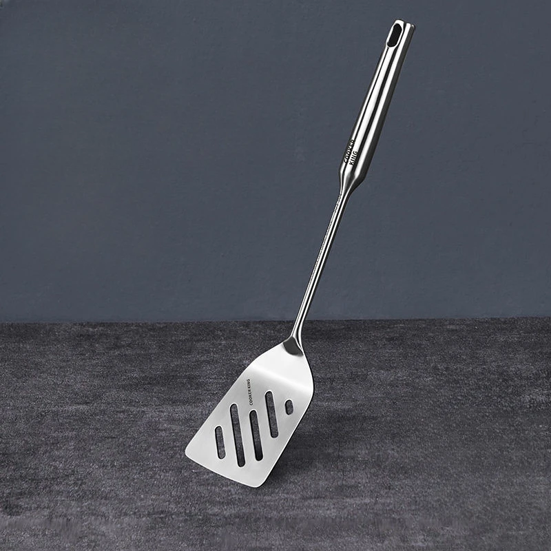304 Stainless Steel Frying Spatula, Thickened Soup Spoon Set, Household Cooking Spatula, Leaky, Stir-fry Spoon, Kitchen Tools