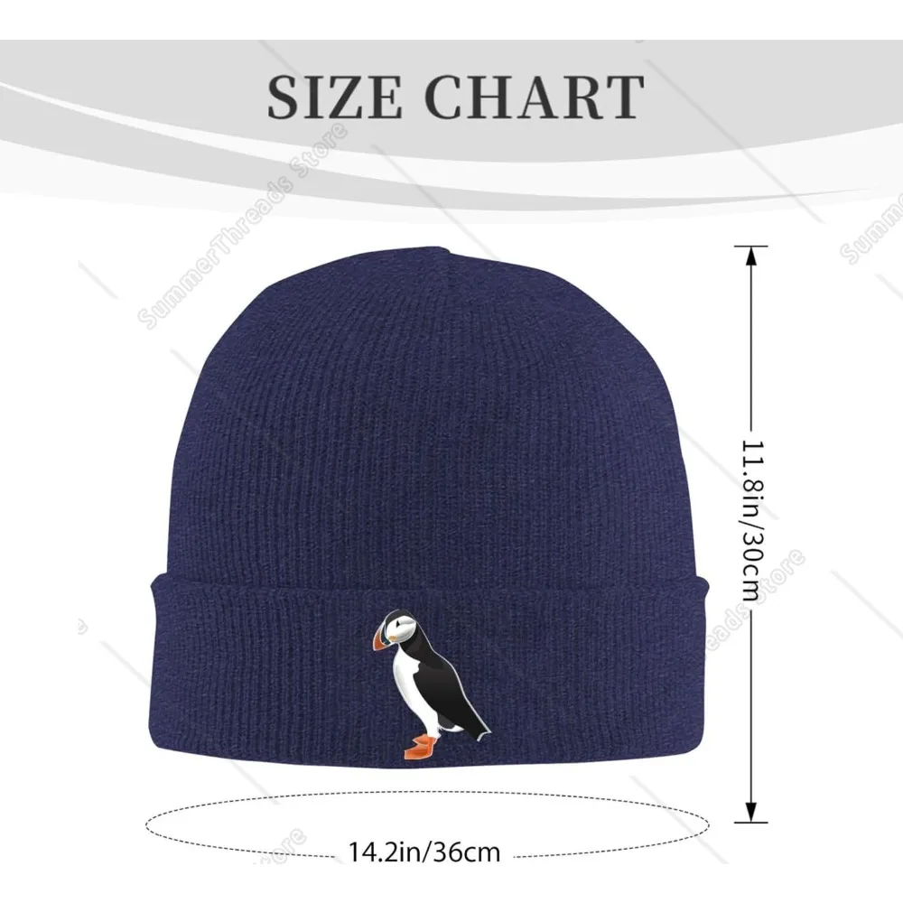 Puffin Bird Beanie Hat Unisex Knit Hat Ski Stocking Cuffed Cap