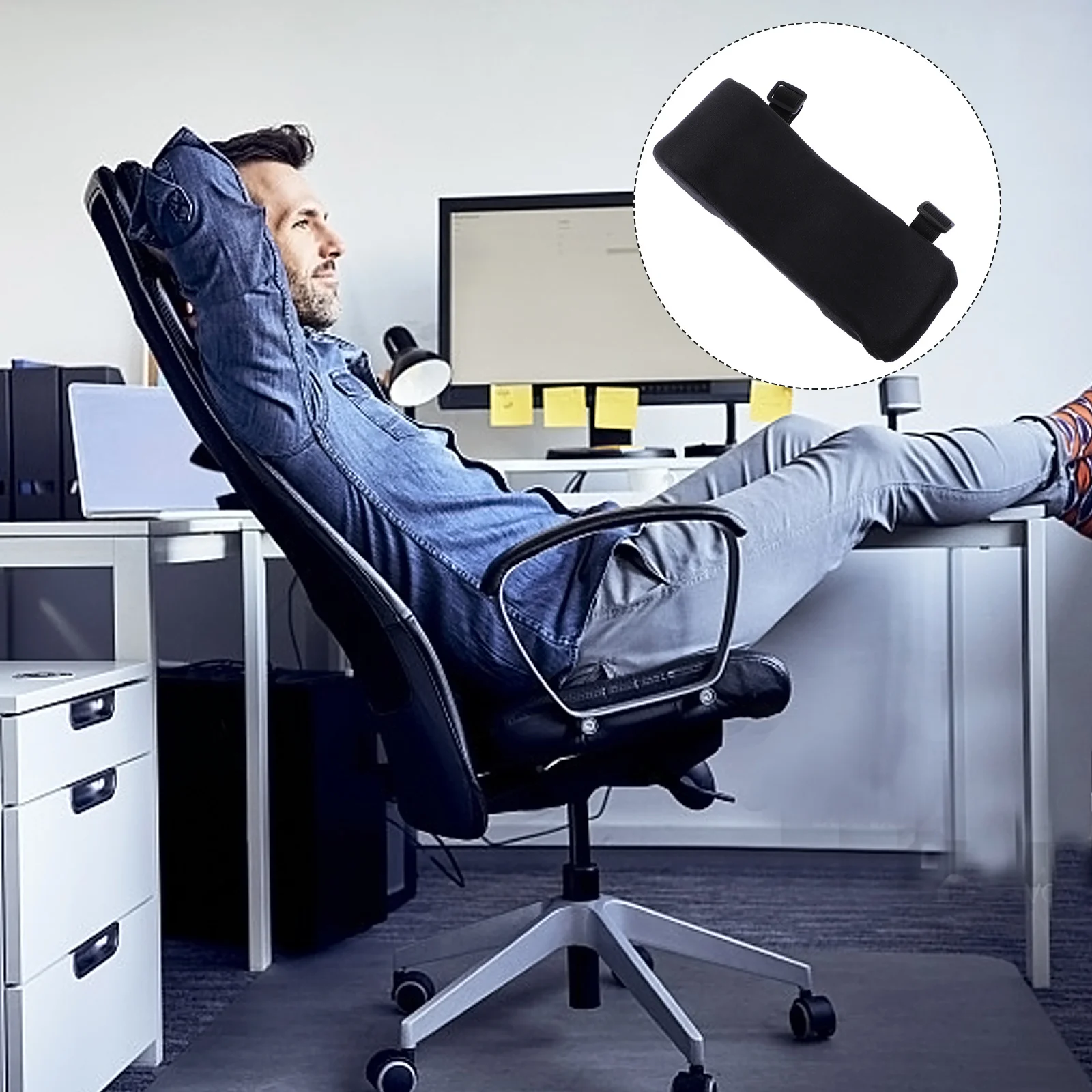 

2Pcs Armrest Cushion Chair Elbow Supporter Memory Sponge Office Chair Armrest Pads Pressure Relief Wrist Support for Gaming