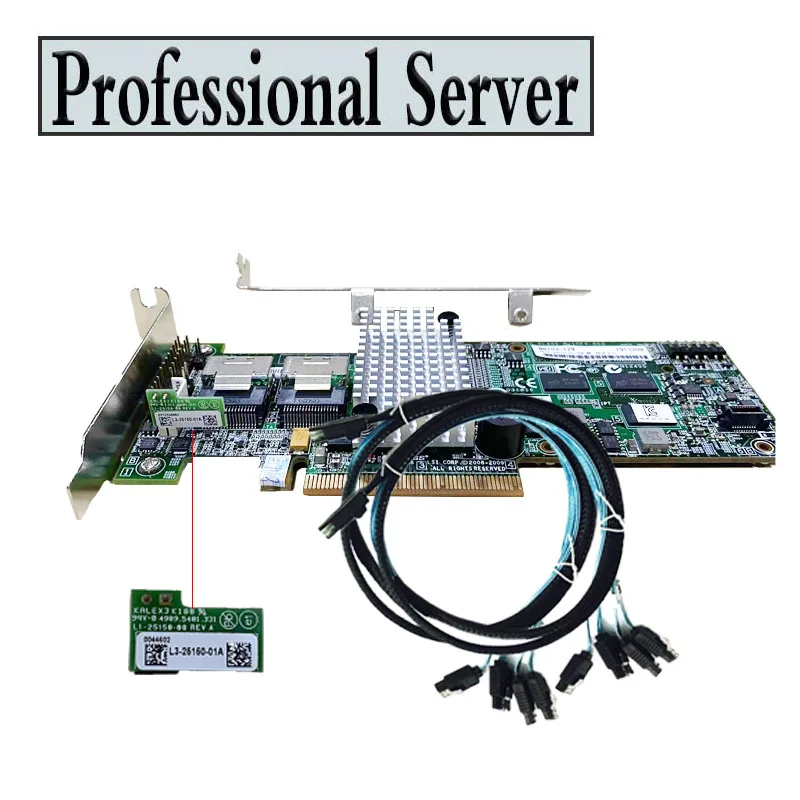 LSI 9264-8i 6GB PCI-E RAID CONTROLLER 256M+key RAID 5 6 Expander Card with SFF8087 sata cable