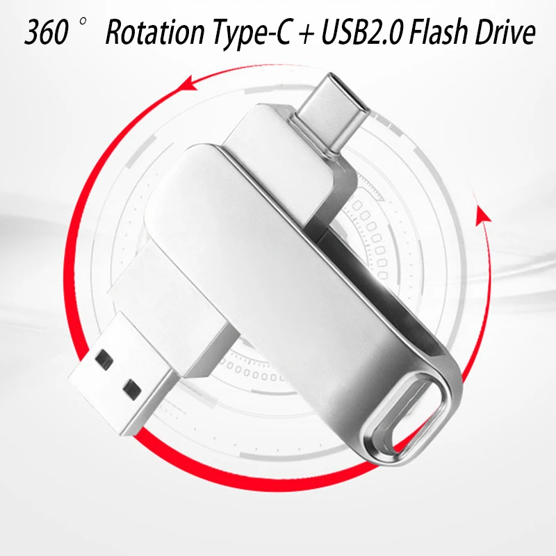 Unidad Flash OTG USB 2,0, unidad de bolígrafo de Metal de 32GB, 64GB, resistente al agua, disco Flash de alta velocidad, Mini memoria, unidad de bolígrafo de disco U de 128GB
