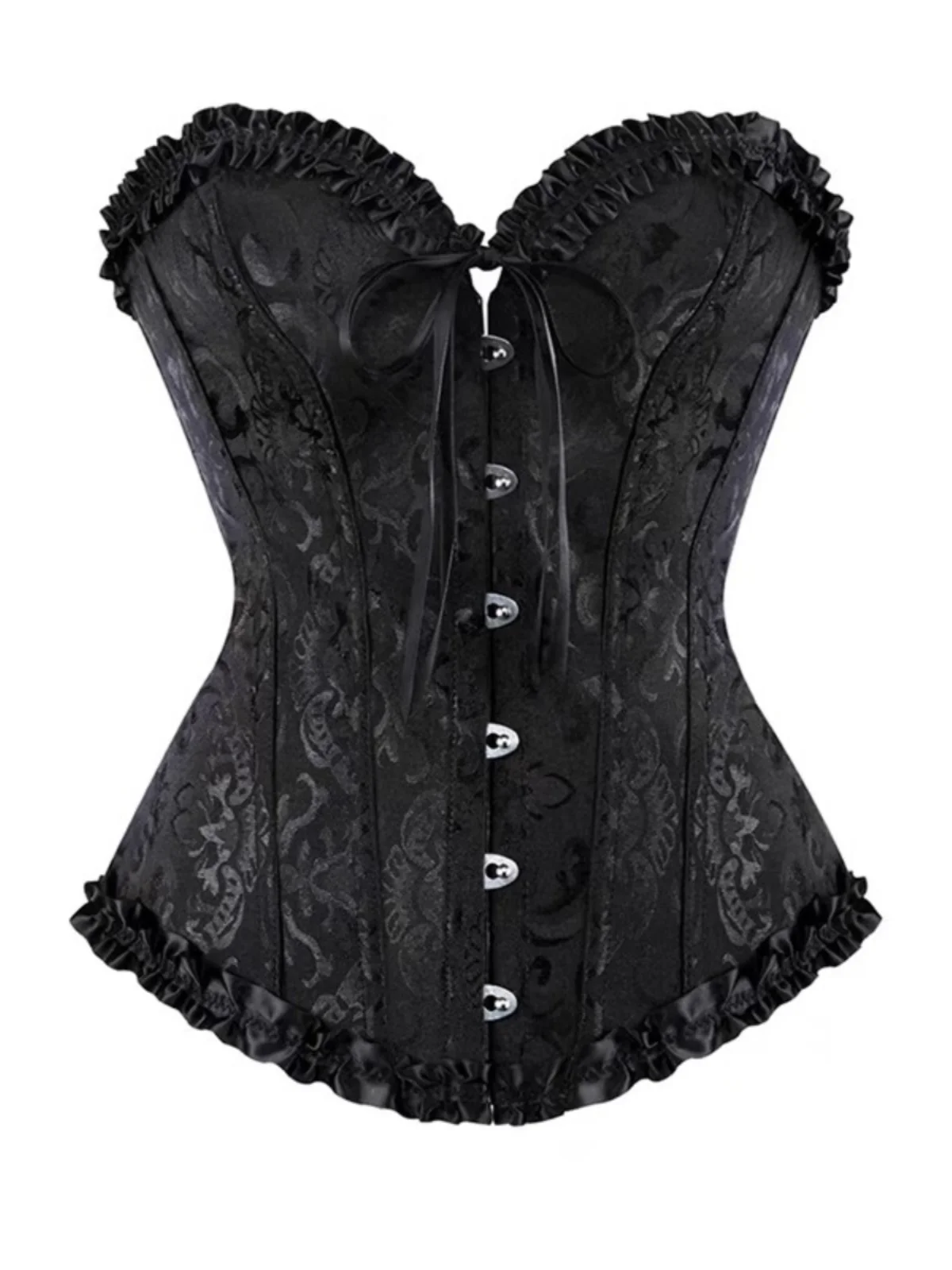

Y2K Gothic Retro Gorgeous Court Style Waist Support Women Gather Invisible Belly Bone Clothes Fish Bone Bra Straps Tube Top Girl