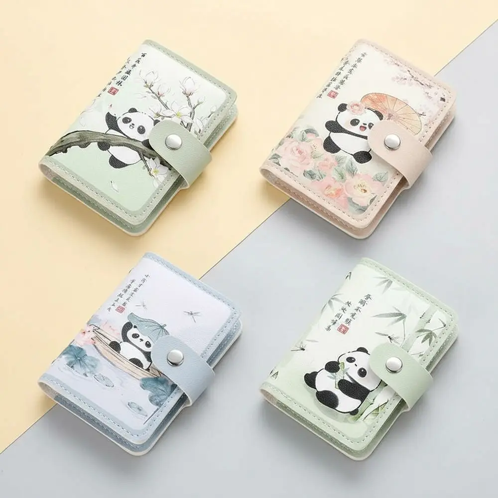 Cute 20 Card Pockets Women Wallets Multi-Function PU Leather Business Card Case Waterproof Lightweight Cards Bag