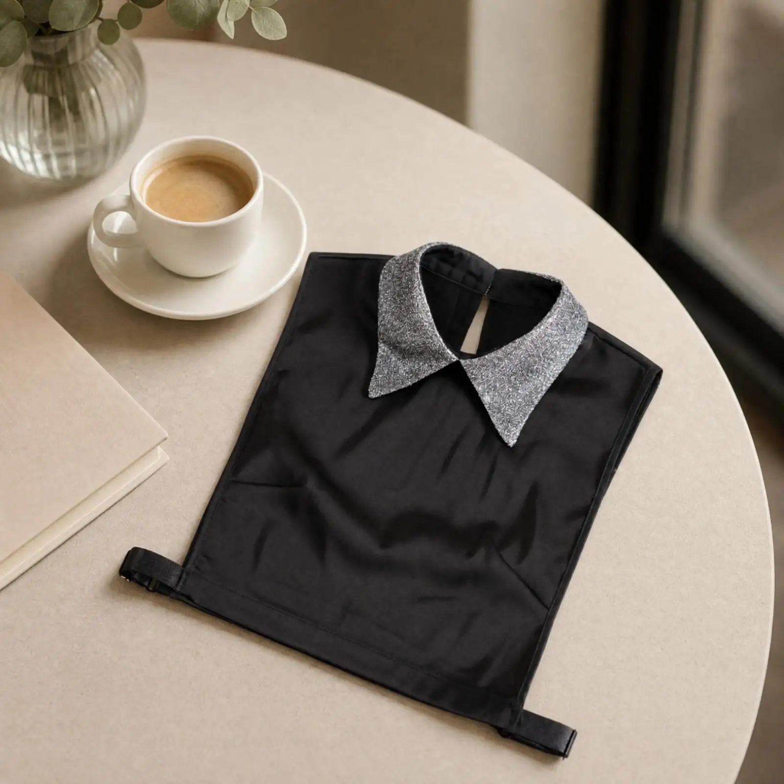 Women Decorative Collar Detachable Acetate Fiber Bib Shirt Insert Faux Collar Neckline Accessory for Sweaters Workwear