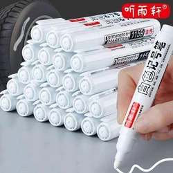 3/5/7Pcs/Set For Metal White Marker Pen Oily Waterproof Plastic Gel Pen Writing Drawing Graffiti Pen Stationery Notebook