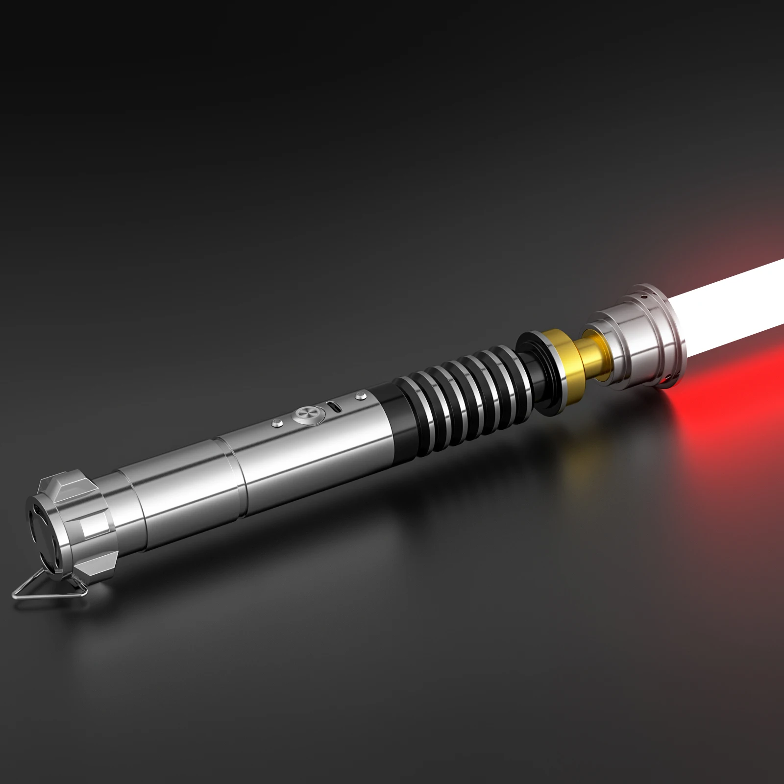 WANARICO Luke Lichtschwert Für Skywalker Glatte Schaukel Metall Griff 1 Zoll Durchmesser Soundfonts und Farbe Ändern Geschenk Mit Klinge