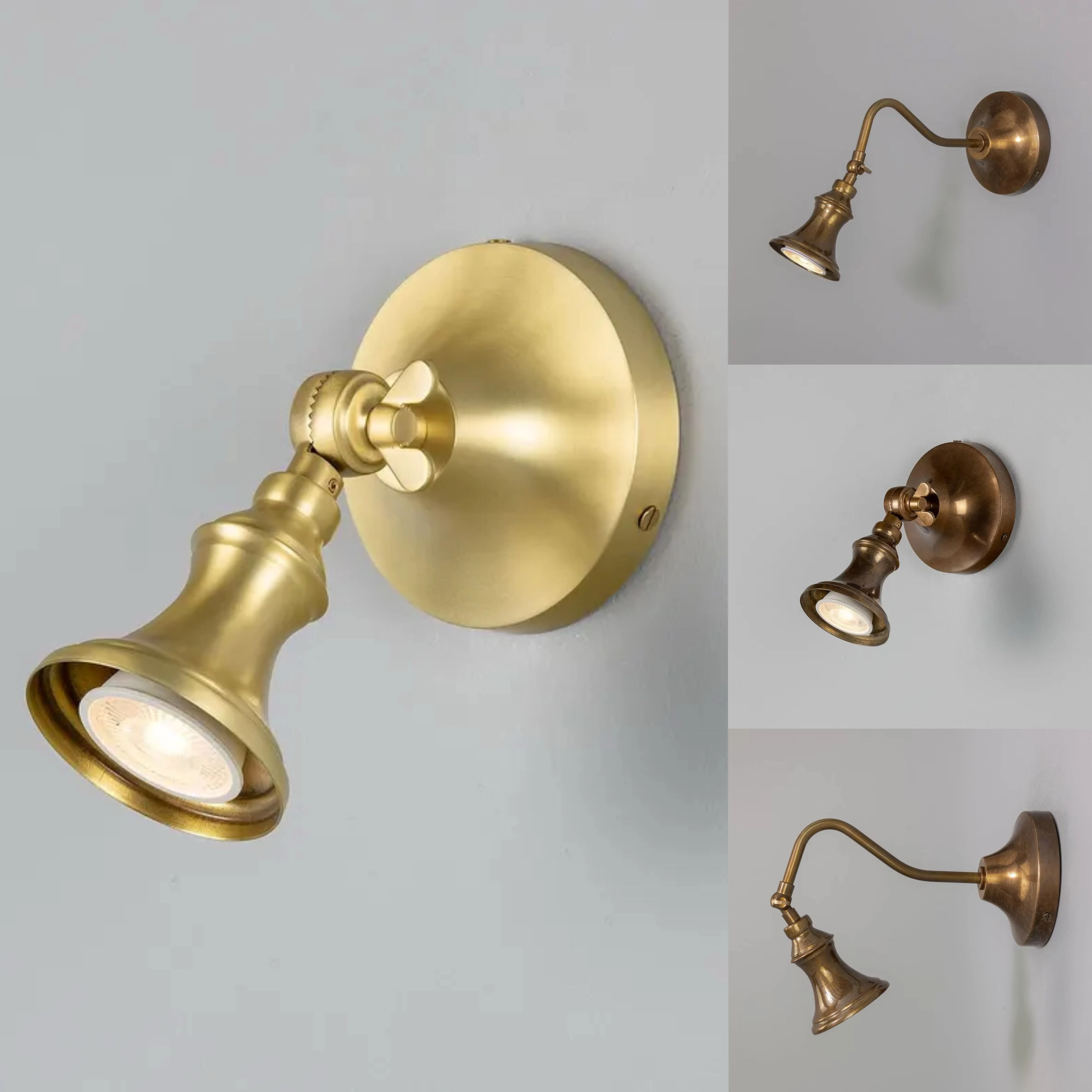 Signboard Door Sign Lighting Small Wall Spotlight Retro Copper Entrance Aisle Bedside Study Decorative Hanging Picture Lamp