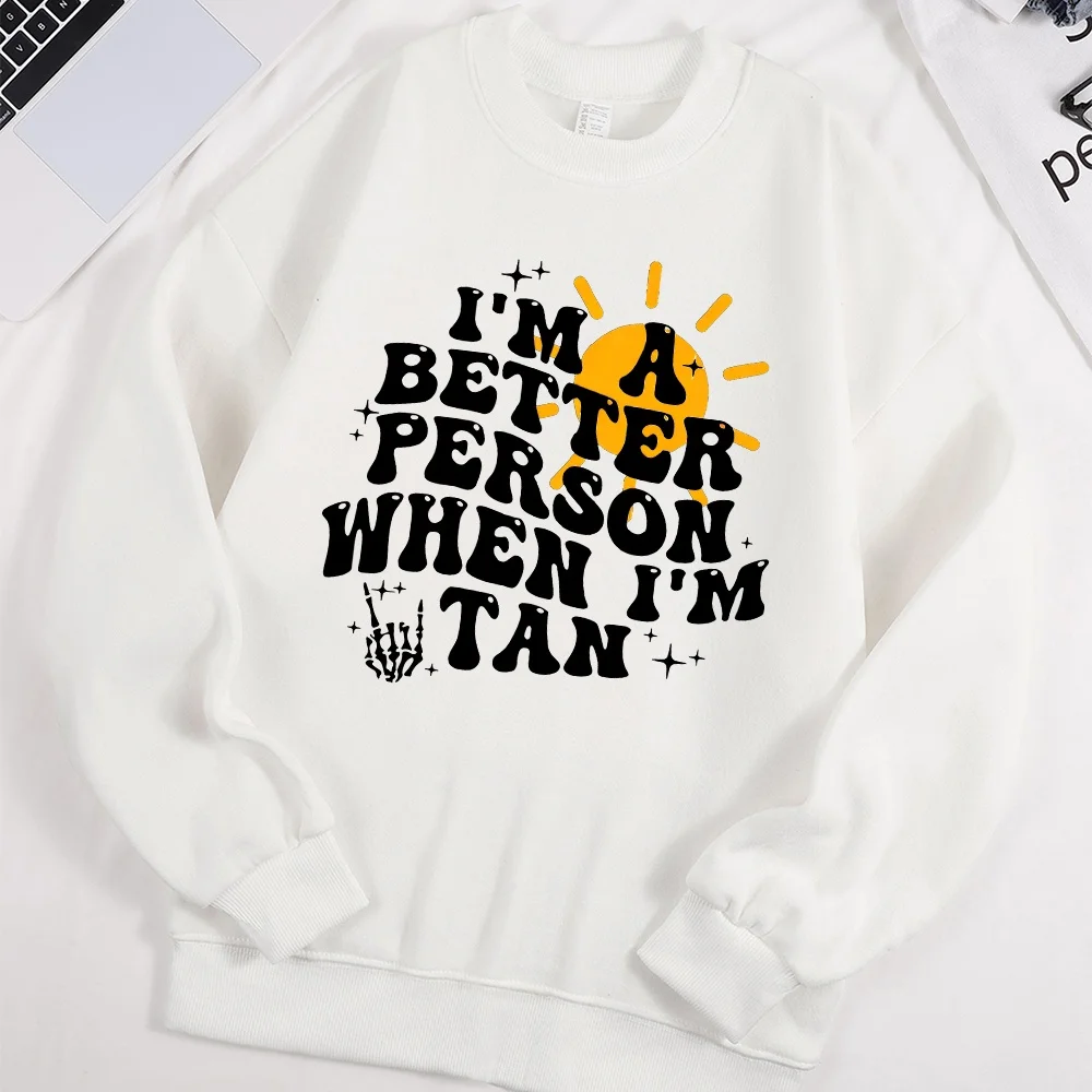 Damen-Sweatshirt mit Rundhalsausschnitt, Buchstaben-Druck, lässig, lockerer Stil für Herbst und Winter, bequeme Streetwear, Polyester-Spandex