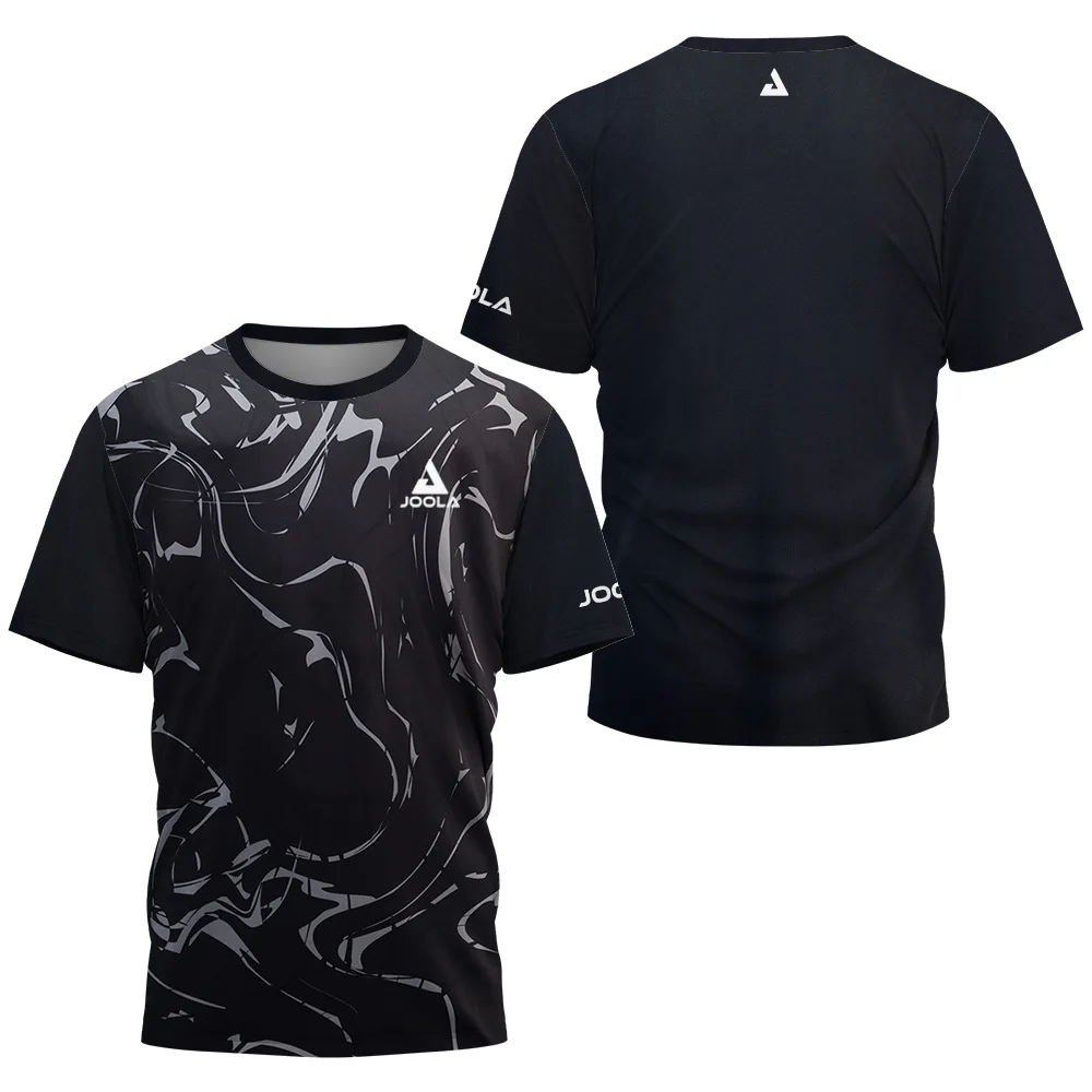 2025 Nouveaux hommes d'été tennis de table monogramme imprimé hommes badminton Tennis marque séchage rapide à manches courtes hommes hauts sport T-shirt