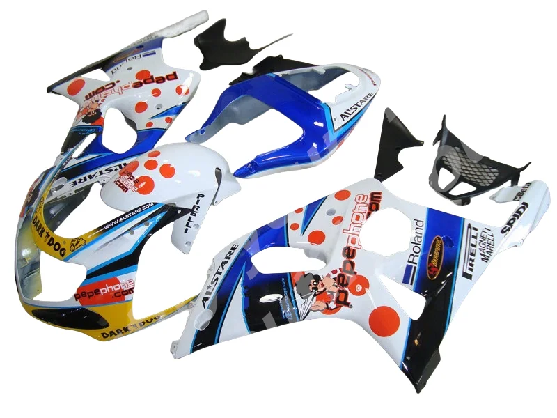 

Motorcycle Parts Fairing Kits for G S XR1000 K2 2000 2001 2002 G S XR 1000 00 01 02 white blue orange Bodywork Set