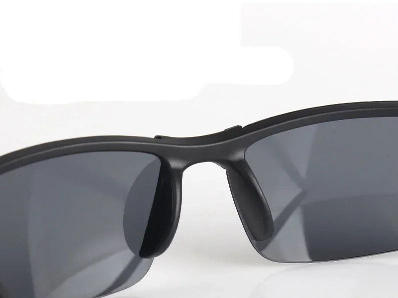 Nachtsichtbrille Herren Anti-Glare Fahren Halbrahmen Sonnenbrille für Fahrer Outdoor Sportbrille Damen Tag- und Nachtbrille – Detail 9