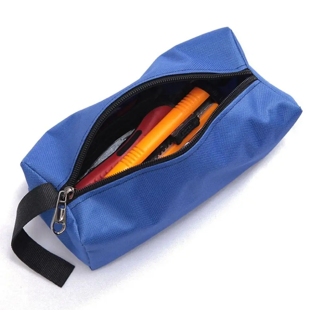 Organizador de instrumentos de electricista, bolsa de herramientas de tela Oxford gruesa, bolsa de lona con cremallera, soporte de almacenamiento,