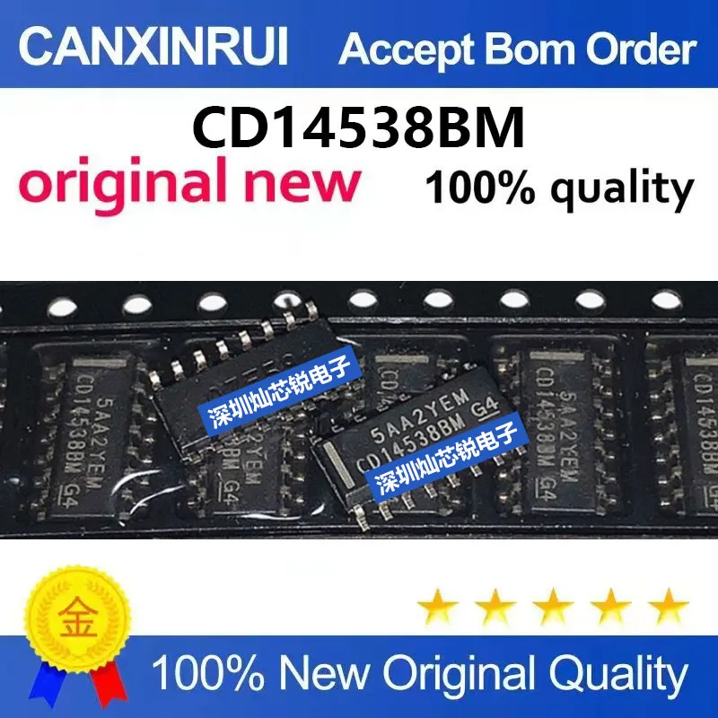 (5-100pieces)Brand New Original CD14538 CD14538BM SMD SOP16 Precision Monostable Multivibrator Oscillator Chip