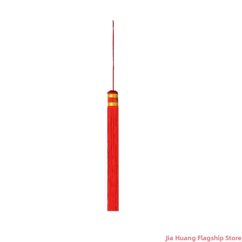 Guirnalda de borlas rojas festivas para manualidades DIY, adorno de flecos para pantalla de lámpara, accesorio festivo, peine para bigote