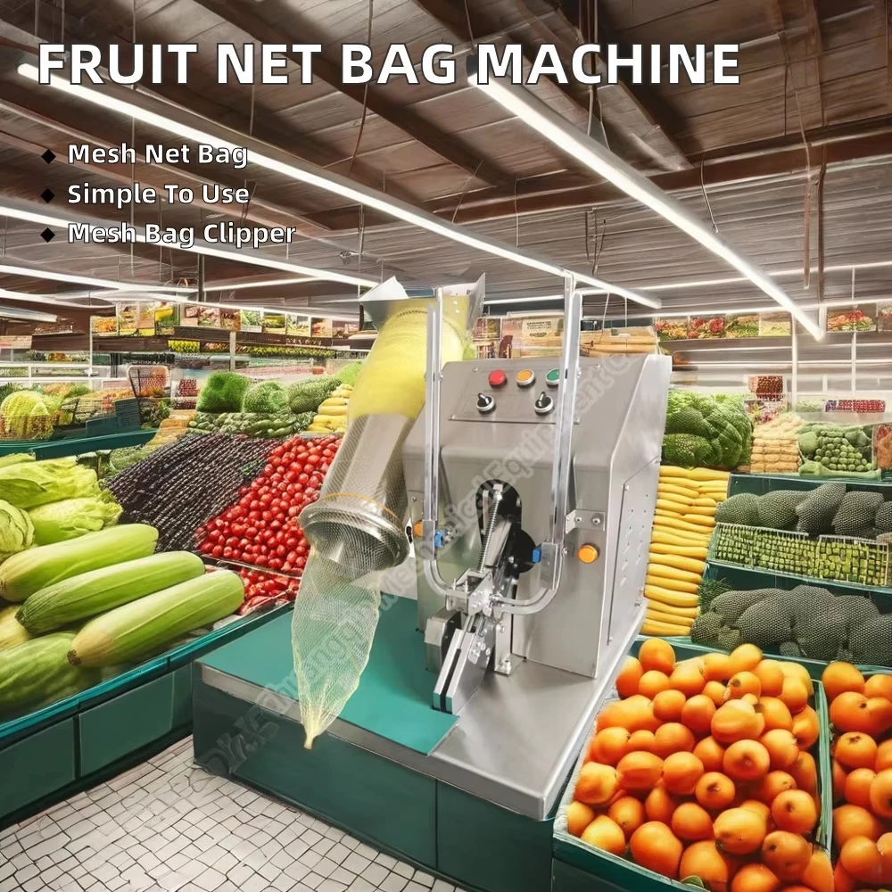 

Lemon lime potato onion mesh bag packaging machine garlic vegetable mesh bag packaging machine