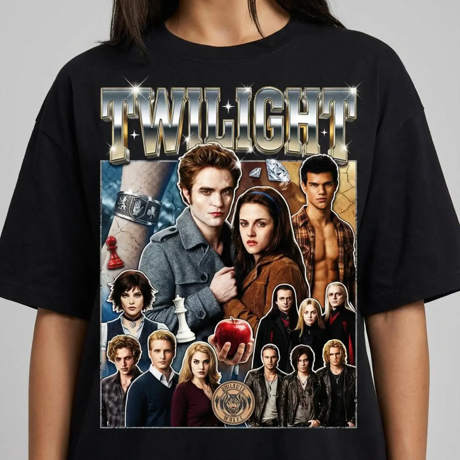 Retro Twilight T Shirt Forks Washington Edward Cullen Fan SweaT Vampire Movie Merch vintage Washed Stretched Breathable fashion