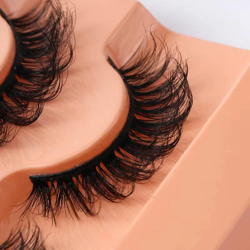 7 쌍 3d 슬리밍 컬리 인조 속눈썹 대용량 자연스럽고 사용하기 쉬운 눈의 모습을 향상시키는 가짜 속눈썹