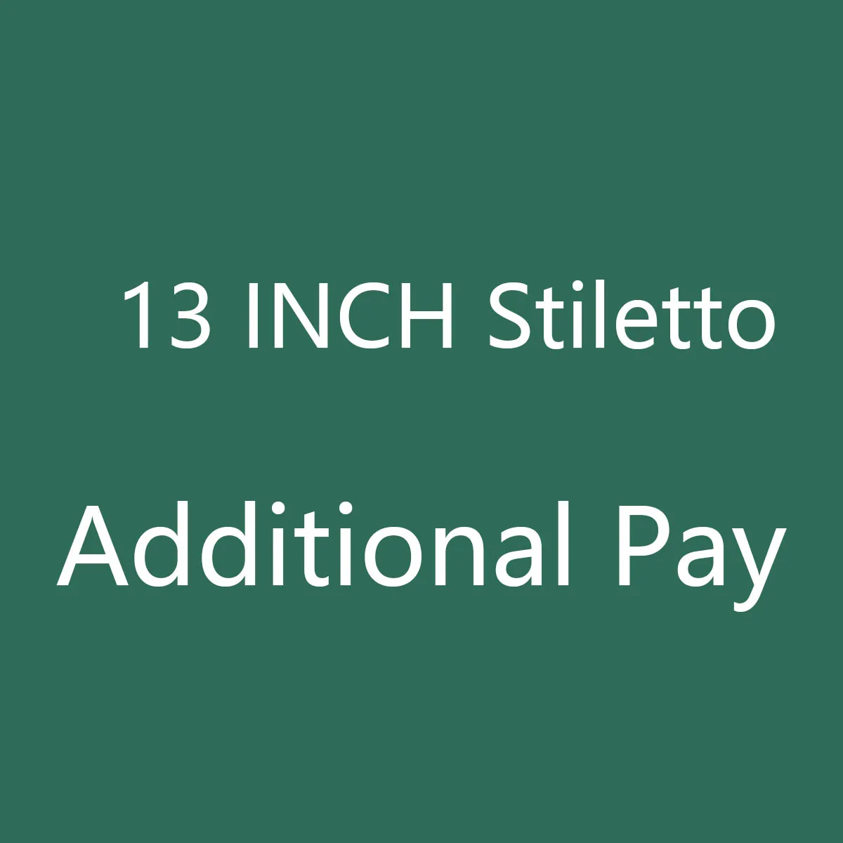 

Additional Pay on Your Order - 13IN