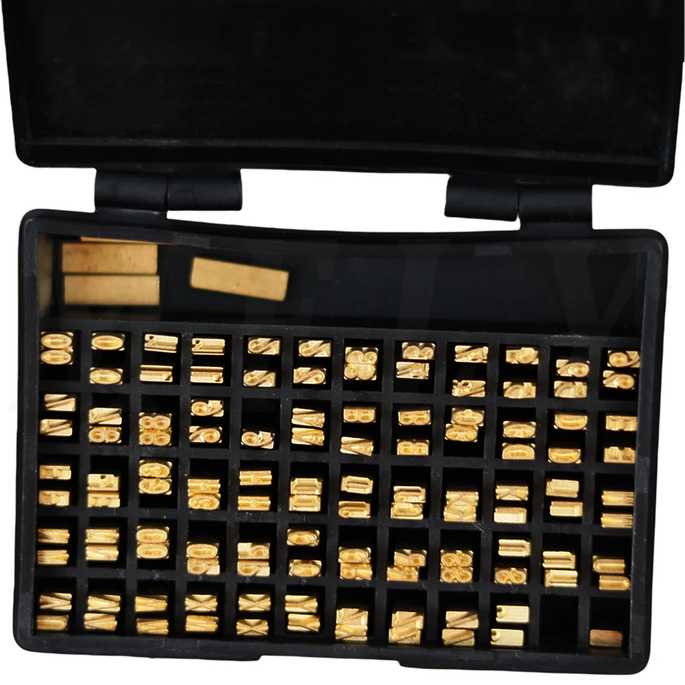 2*4*15mm,Hot stamping letters and numbers ,Copper , date , metal typewriter for coding machine date code printer