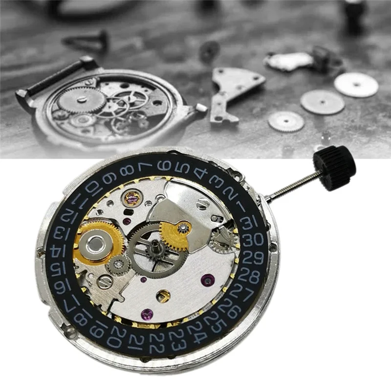 2824-2 Movement 2824 3 O'Clock Black Calendar High-Precision Automatic Mechanical Movement Replacement Watch Accessories