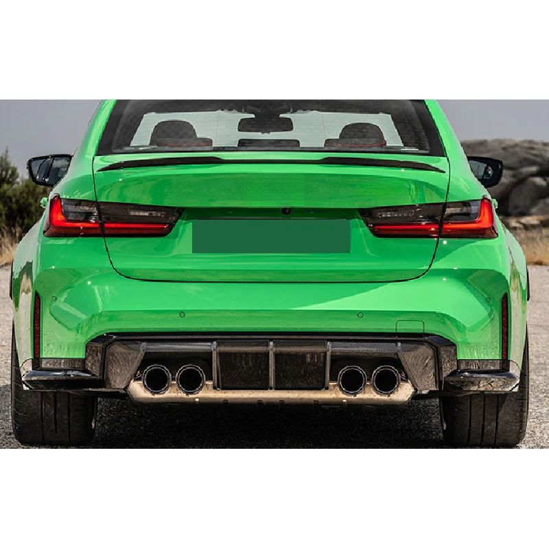 

Best Selling Dry Carbon Fiber Car Rear Diffuser Trims 2021+ G80 M3 G82 M4 Back Bumper Lip High Quality