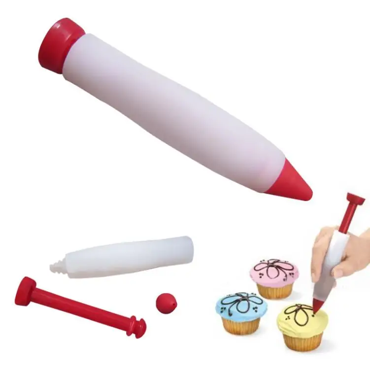 Silicone Food Writing Pen Chocolate Decorating Tools Cake Mold Icing Piping Pastry Nozzles Baking Tools for Cake SN4115