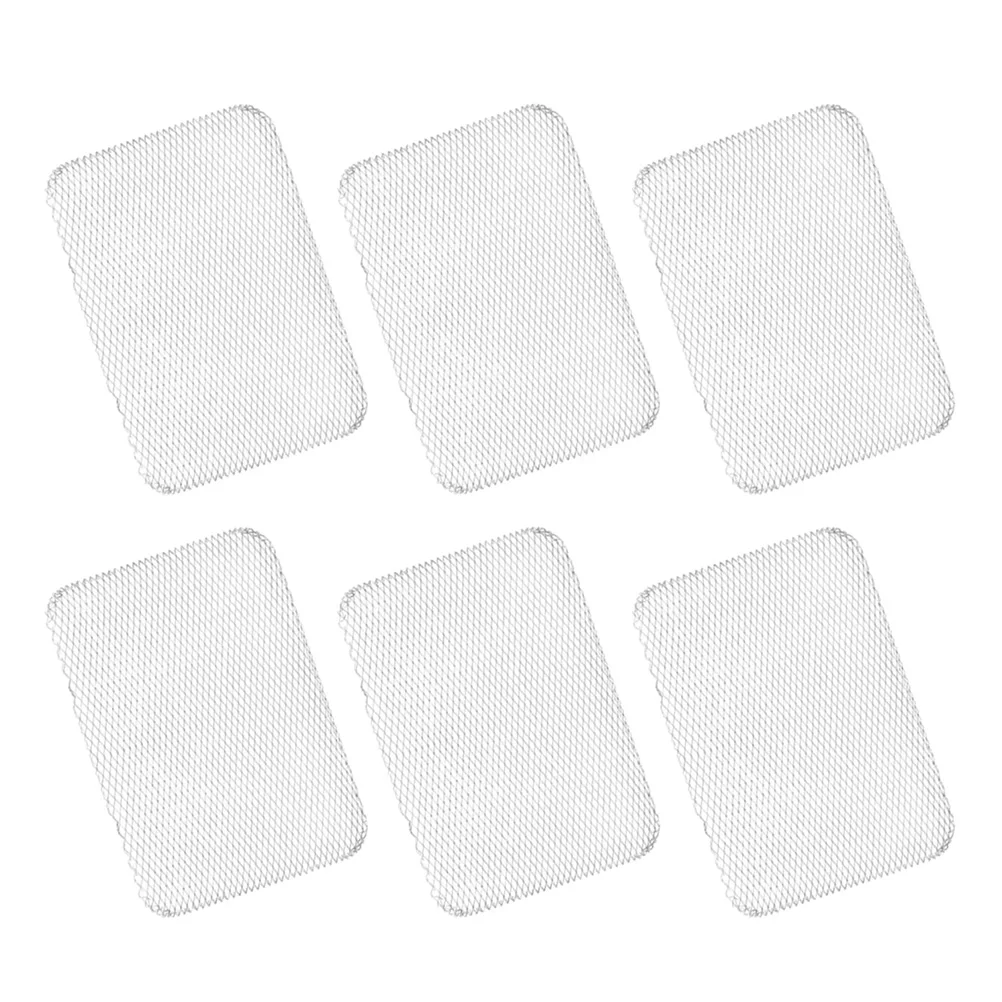 

6 Metal BBQ Grill Mesh Mats Baking Pad for Charcoal Oven Grilling Fish Steak Vegetables Reusable Easy Clean barbecue Accessories