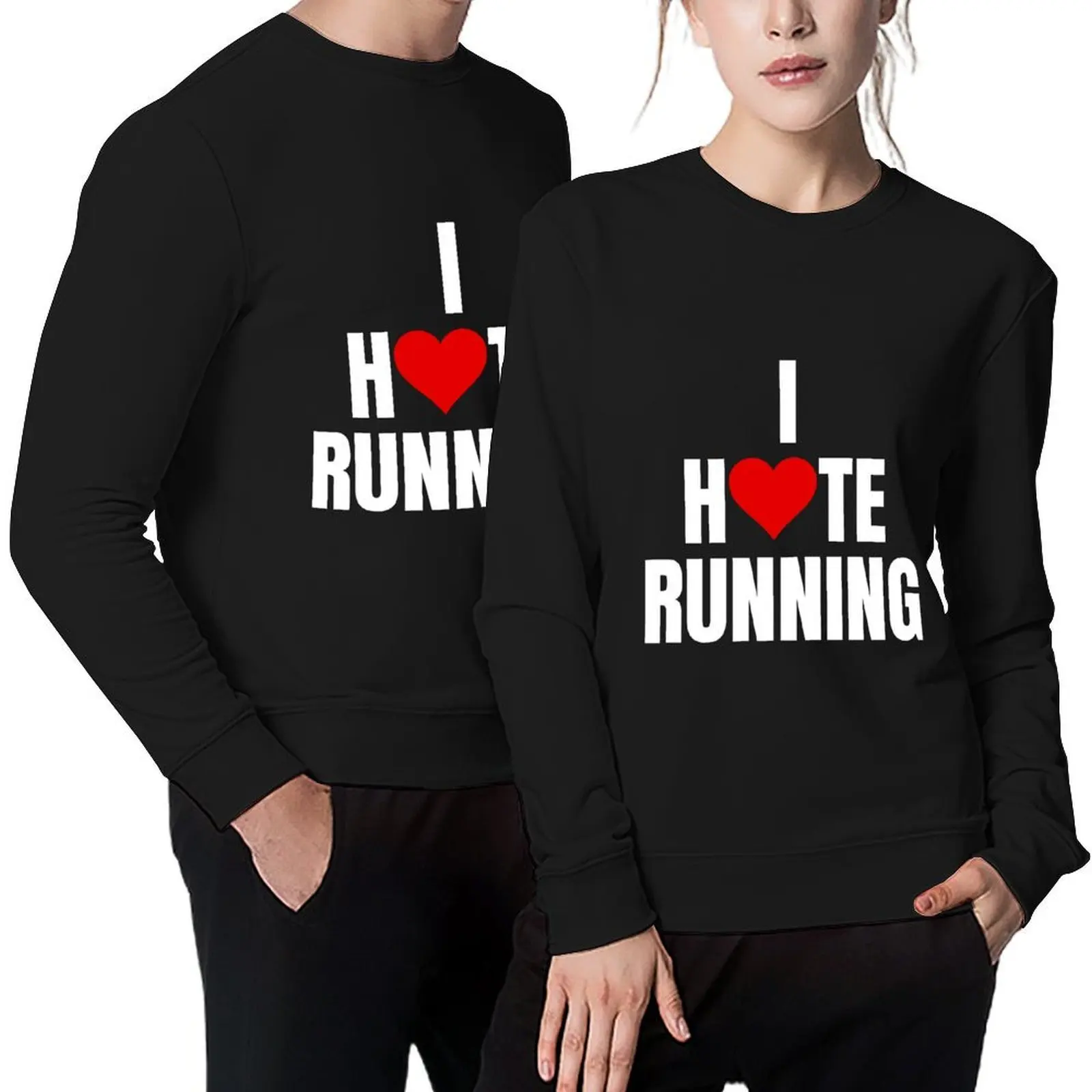 

I Hate Running Heart Shirt Jogging Marathon 4k Cardio Funny Gym Shirts Pullover aesthetic clothing tracksuit men sweatshirt male