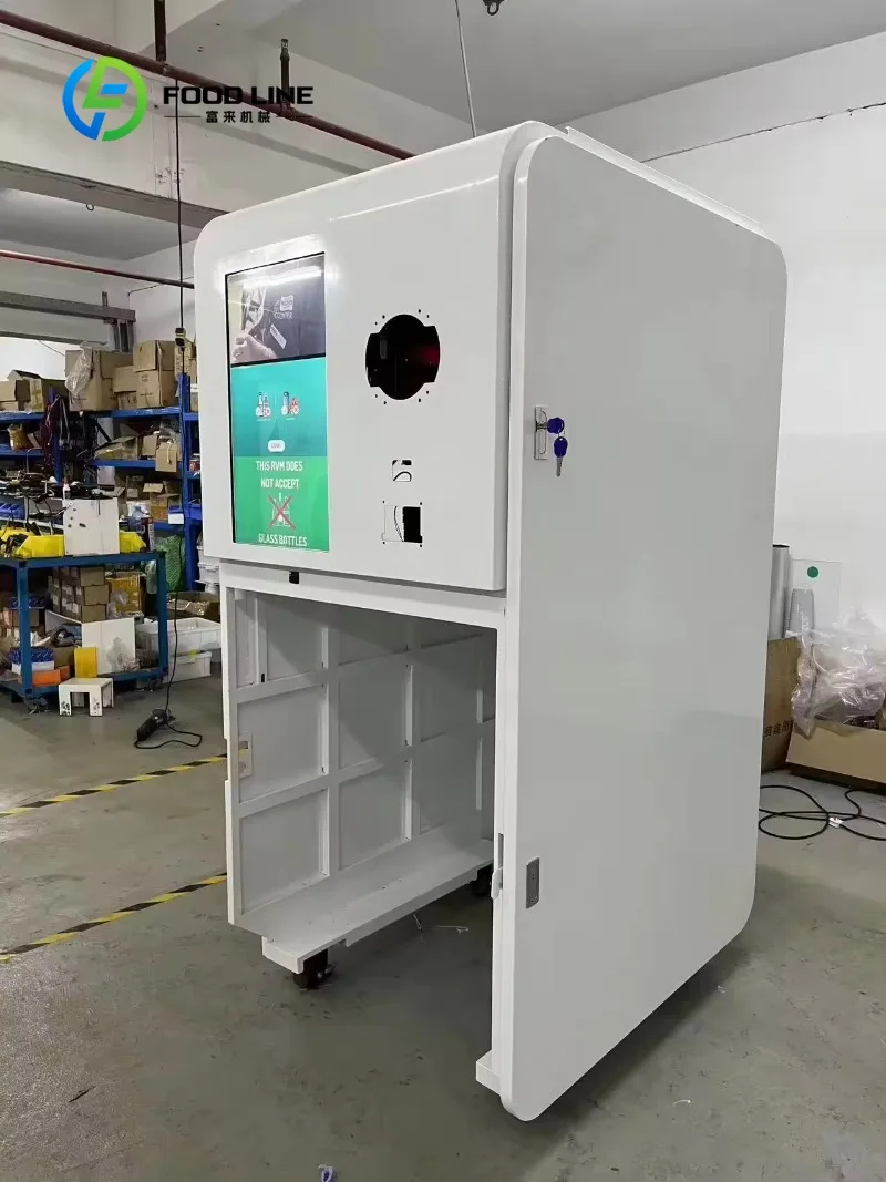 Customized RVM Reverse Vending Machine for Plastic Bottle & Aluminum Can Recycling Rewards No Compactor/Scanner/Printer/AI