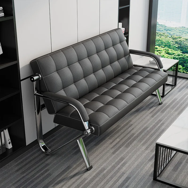 Business office sofa reception small rental room coffee table combination wrought iron business sofa simple modern sofa tea